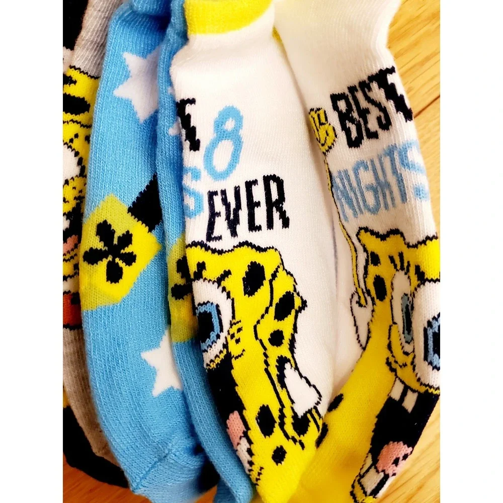 SpongeBob SquarePants Hanukkah No Show Socks 5 Pairs New‎ Kidcore